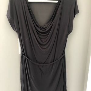 Charcoal Grey Tunic Length Shirt